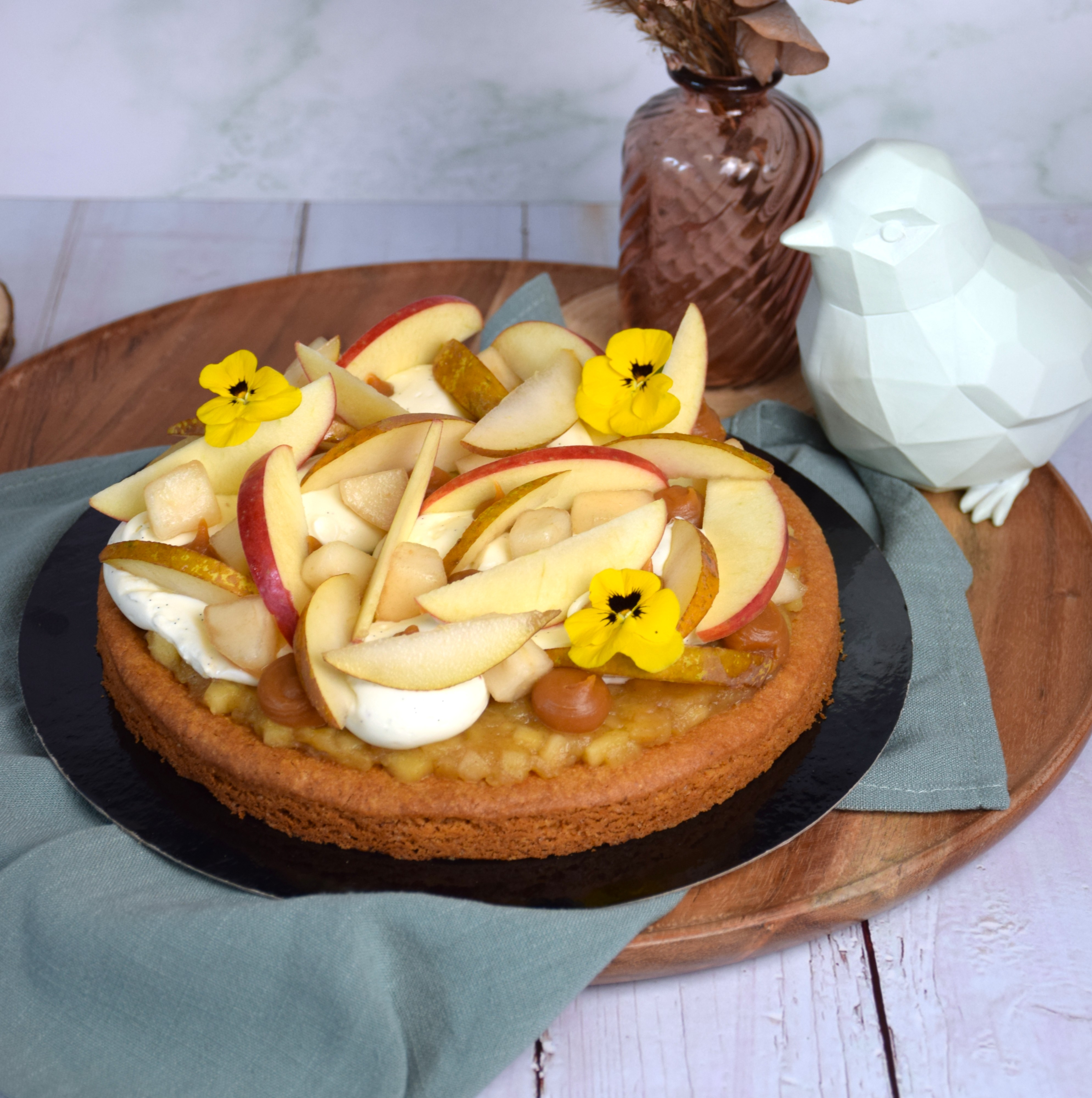 Tarte Pommes sur sablé breton